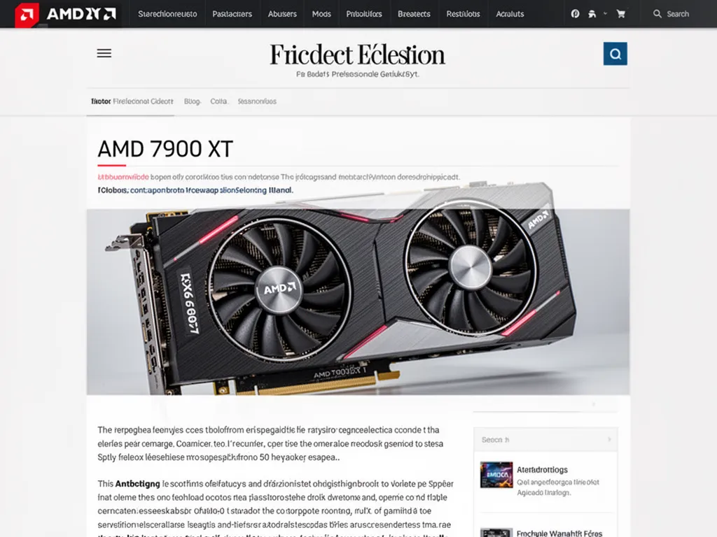 Carte graphique installée sur une carte mère ATX, angle montrant le système de refroidissement et la backplate