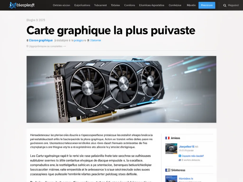 Carte graphique la plus puissante : laquelle choisir en 2026