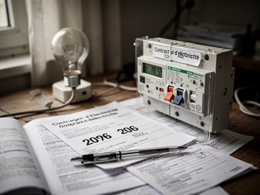 Compteur électrique Linky fixé sur un mur extérieur, avec une végétation floue en arrière-plan.
