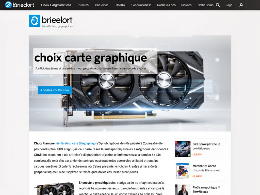 Choix carte graphique : guide pratique pour bien choisir