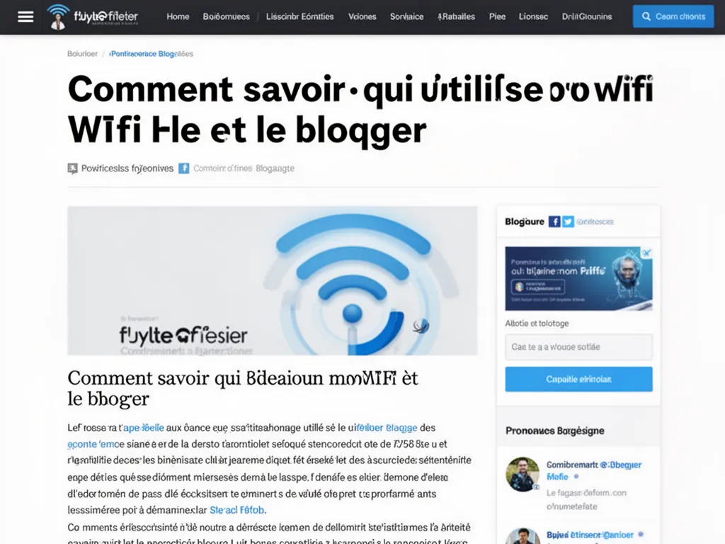 Interface d’administration d’une box internet affichée sur un ordinateur avec la liste des appareils connectés au réseau Wi Fi