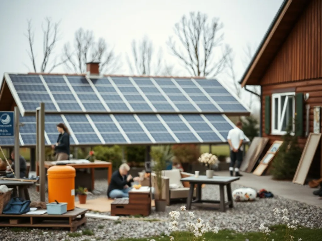 Un panneau solaire Voltec Tarka en gros plan, vu de face, avec des cellules noires et un cadre anodisé.